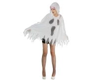 Poncho for adult Ghost, size M